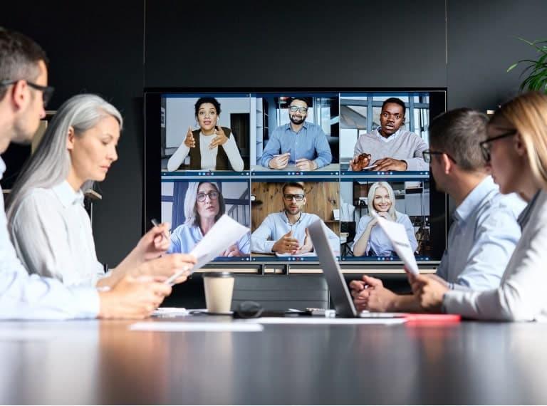 Hybrid working video square