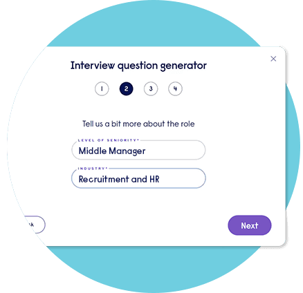 Interview question generator step one